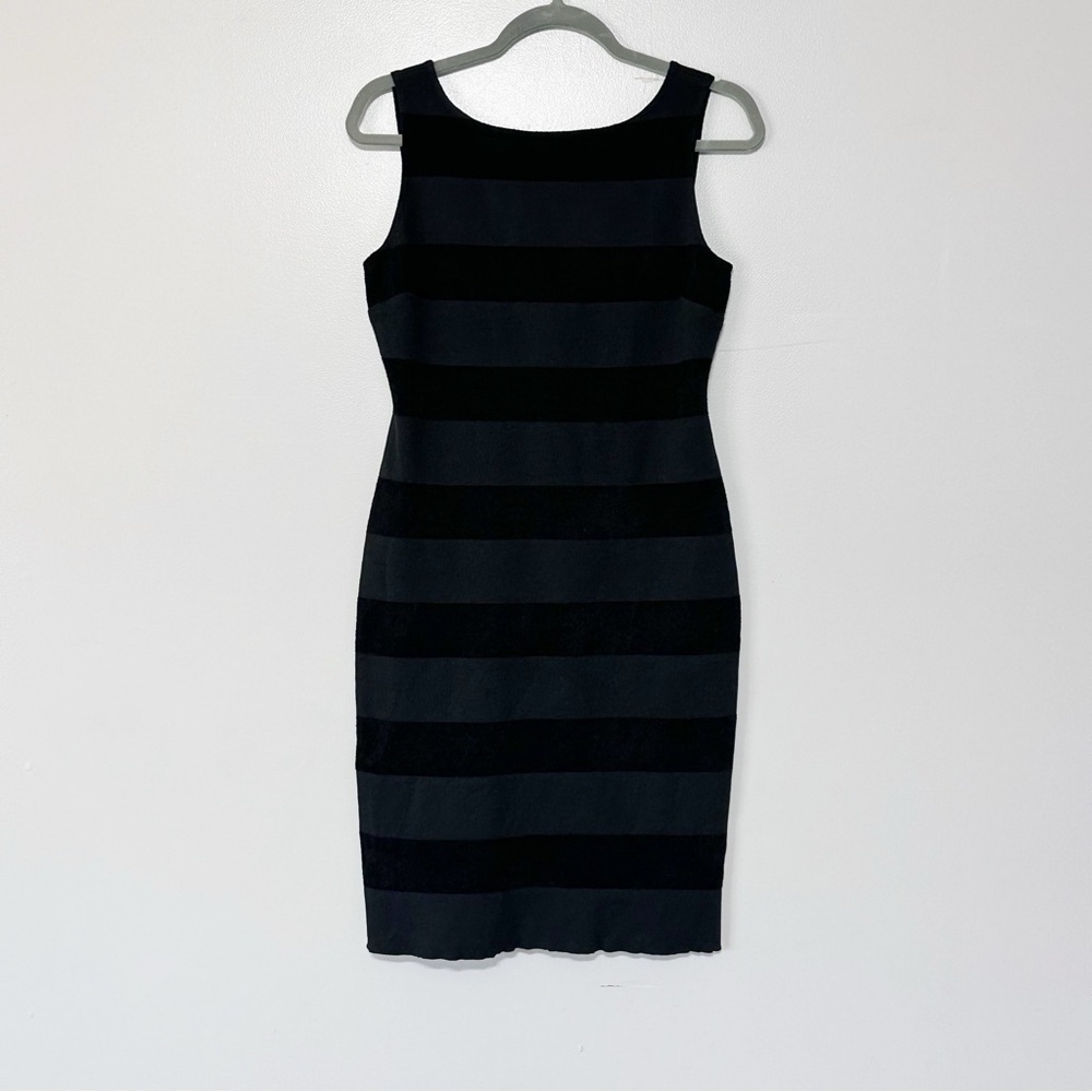 St.‎ John Wool Knit Mixed Media Striped Dress